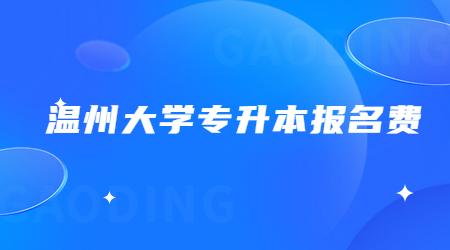 溫州大學專升本報名費